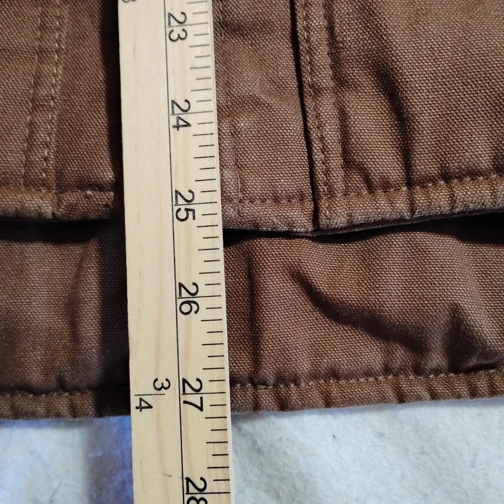 Berne Mens XL Brown Duck Canvas Heartland Sherpa Lined Workwear Vest Rileys Rich